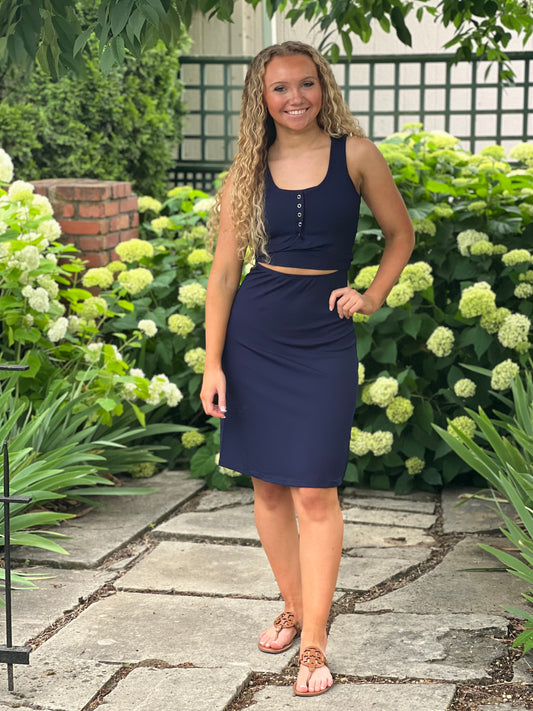 “Navy Coastal” Mini Dress