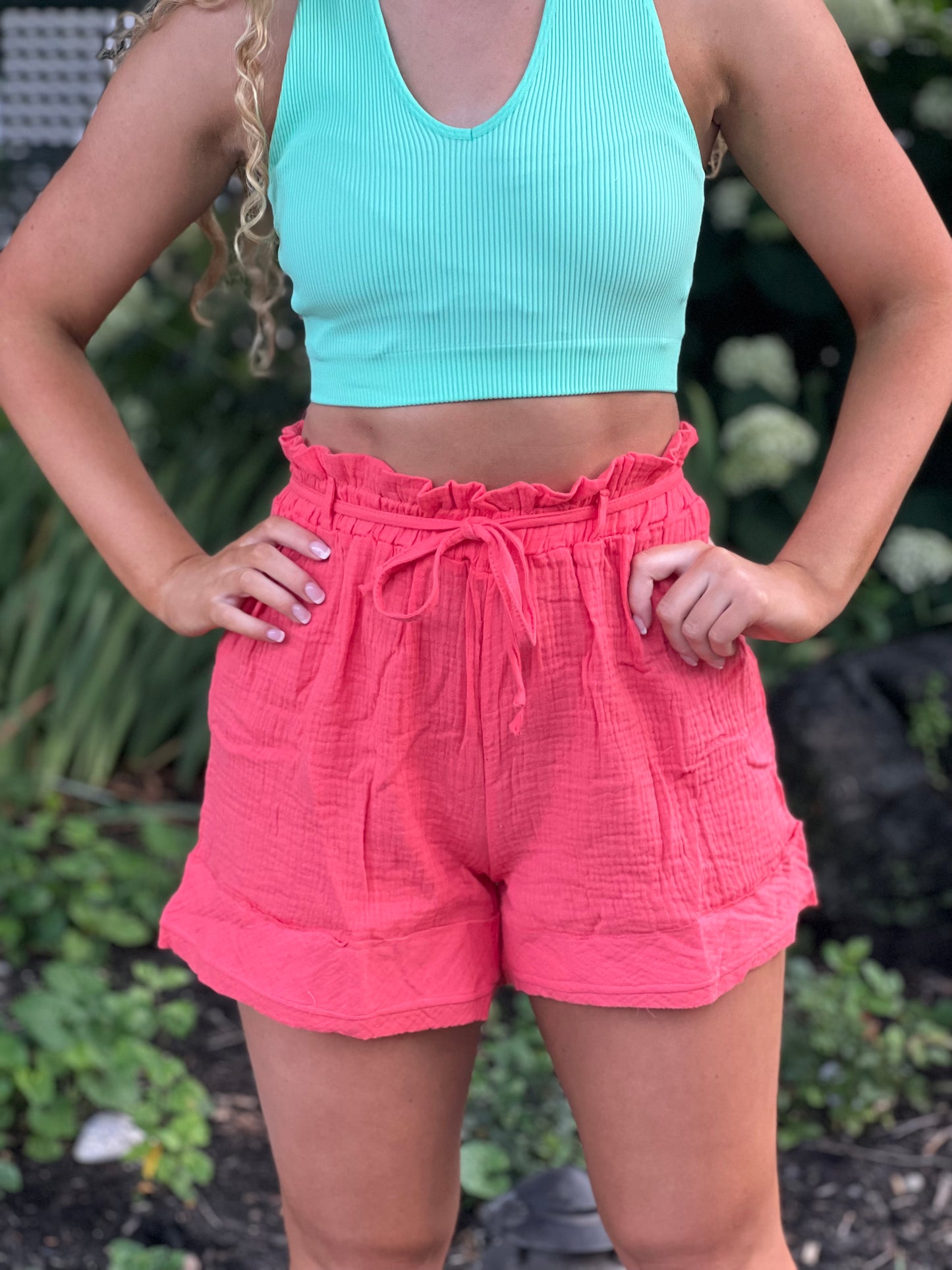 “Sydney” Coral Shorts