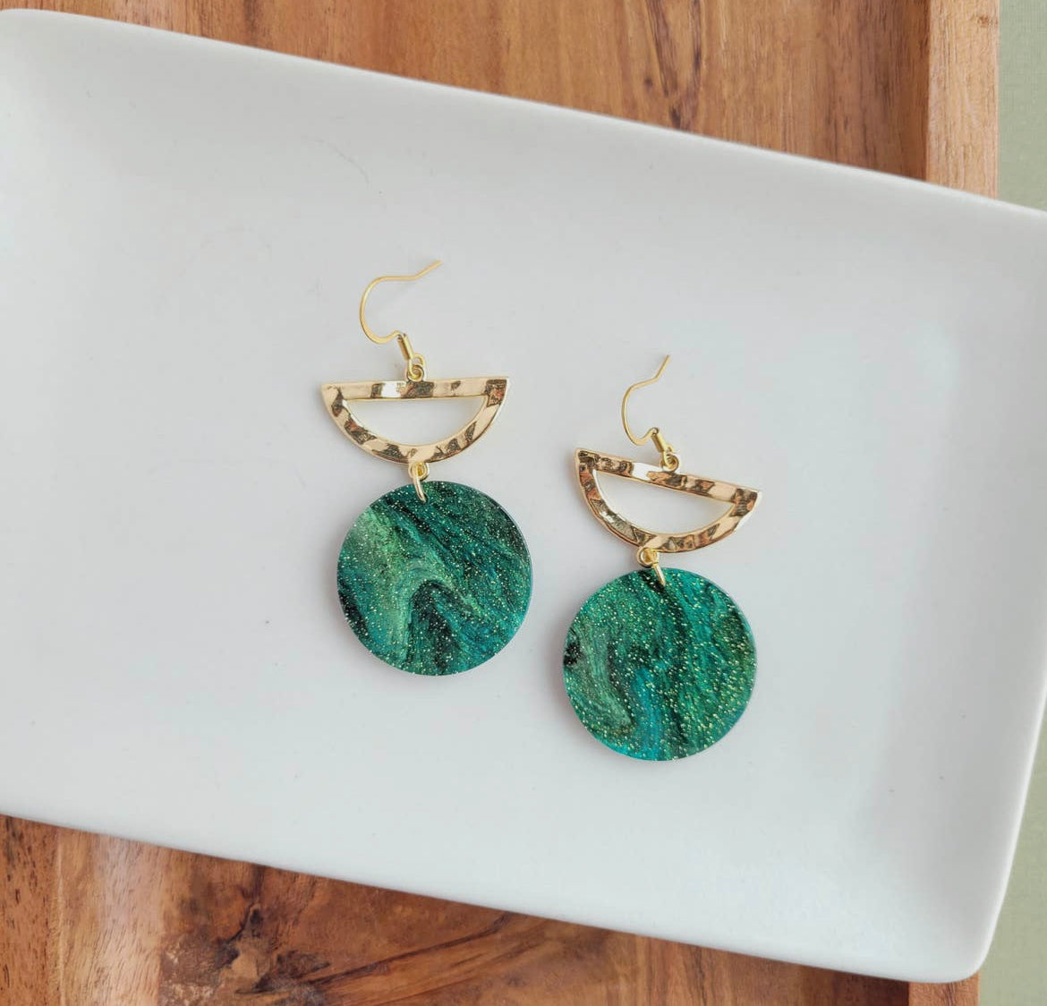 Natasha Earrings - Juniper Shimmer