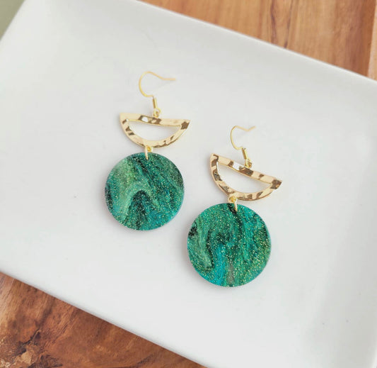 Natasha Earrings - Juniper Shimmer