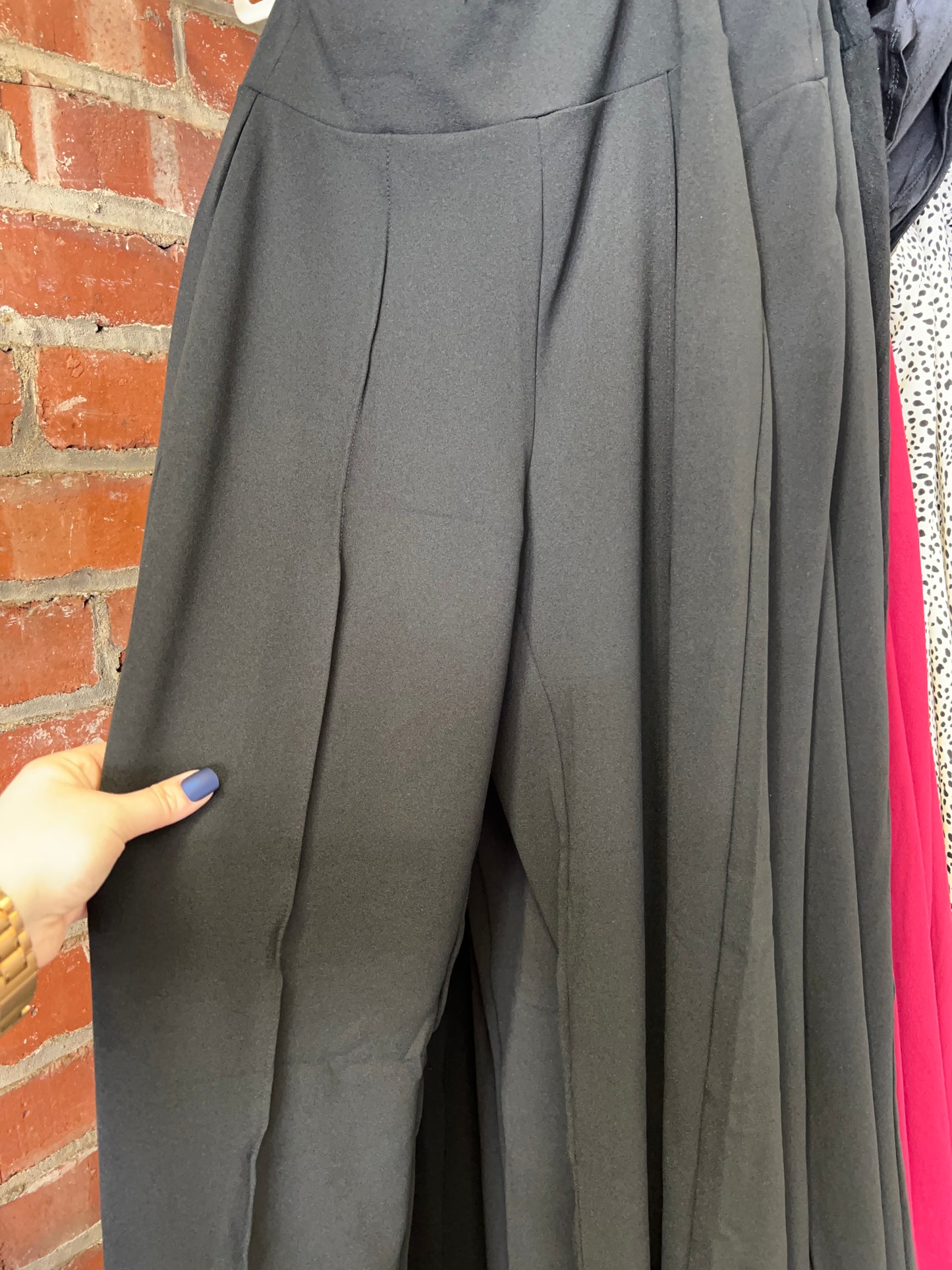 Knit High Waist Wide Leg Pants