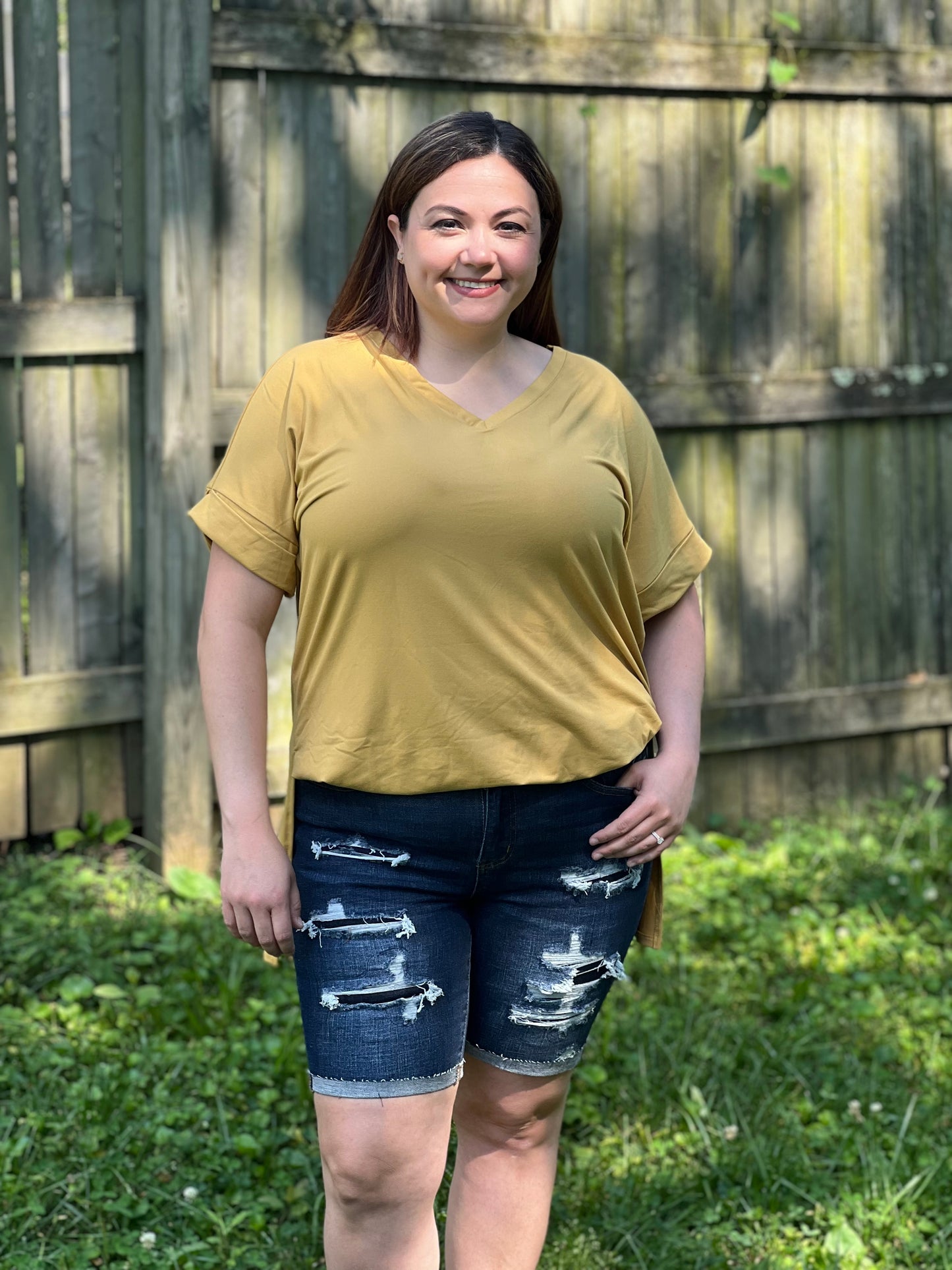 "The Basic Babe" V-Neck Tee