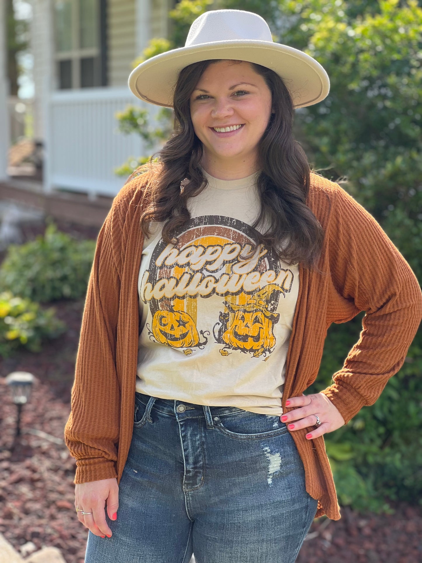 Waffle Open Cardigan