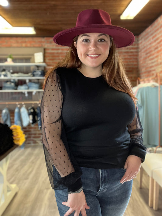 “Lady in Black” Blouse