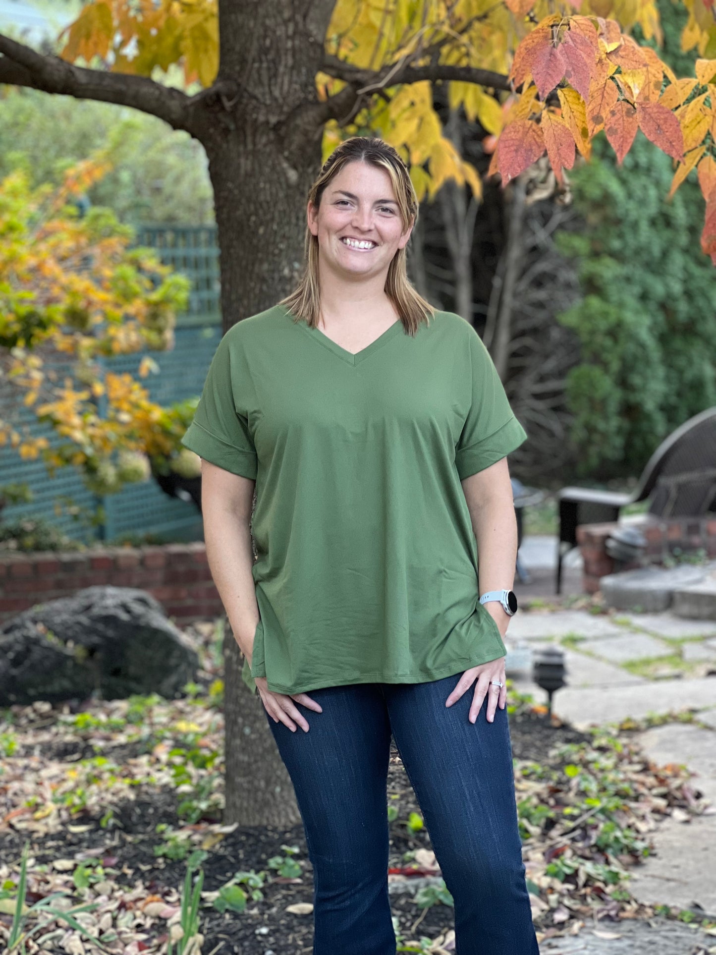 "The Basic Babe" V-Neck Tee