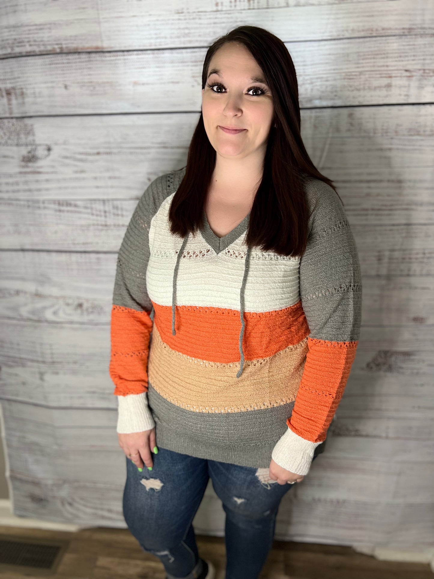 Beach Bonfire Knitted Hoodie