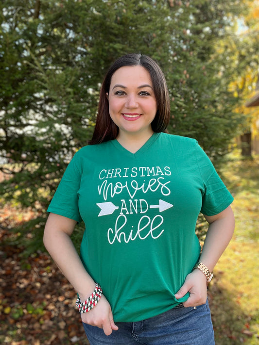 "Christmas Movies & Chill" Tee