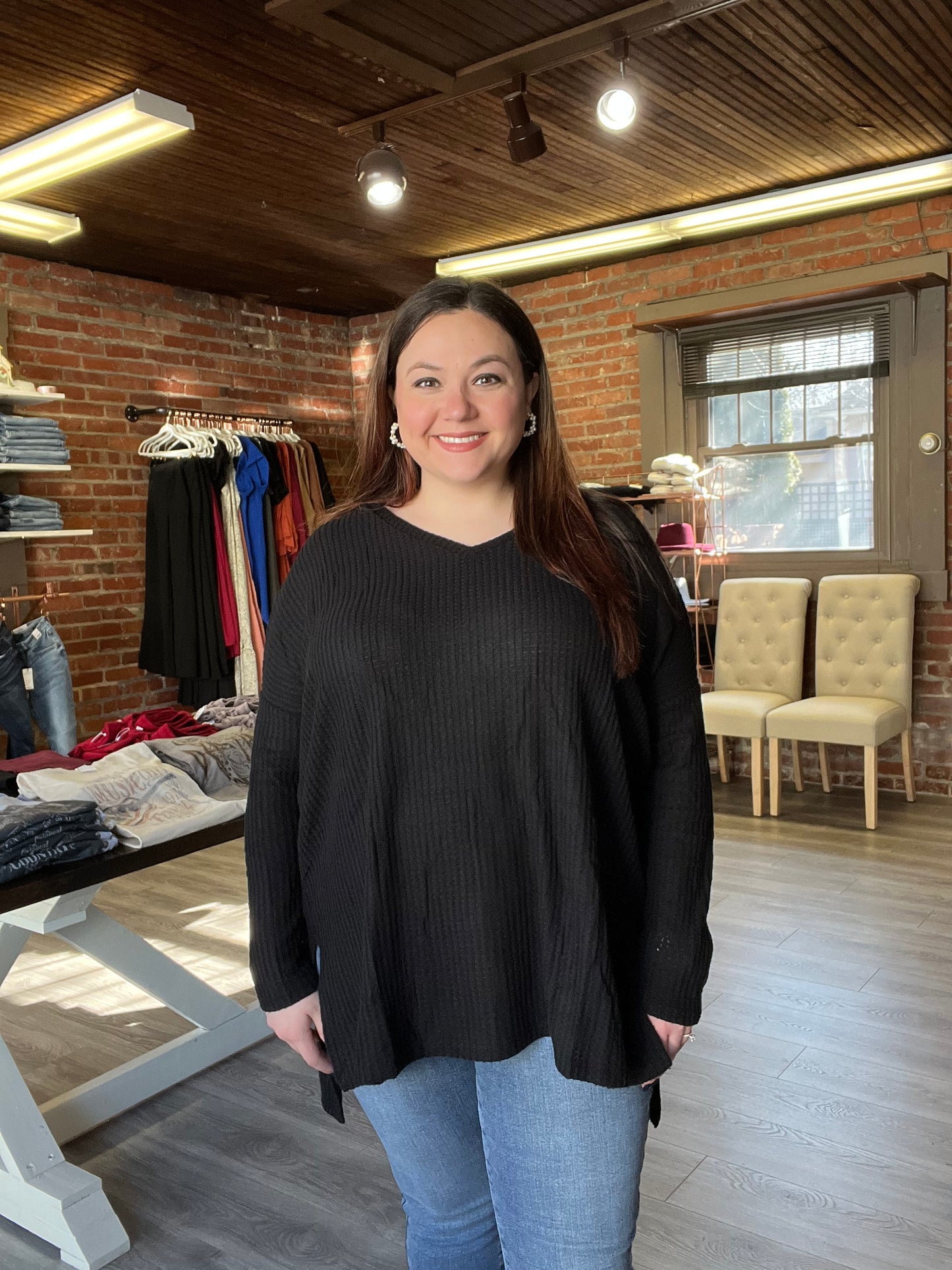 “ Sawyer” Waffle Tunic Top