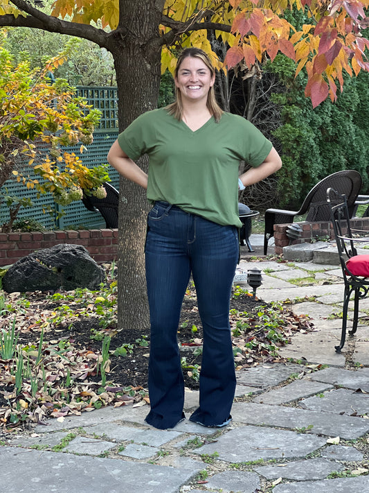 "The Basic Babe" V-Neck Tee