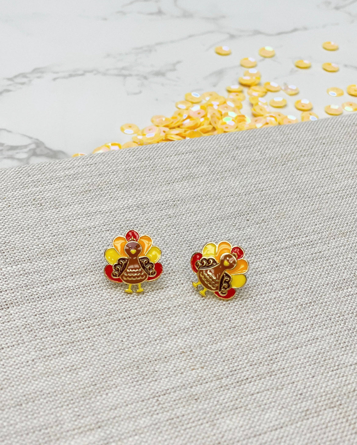Turkey Signature Enamel Stud Earrings