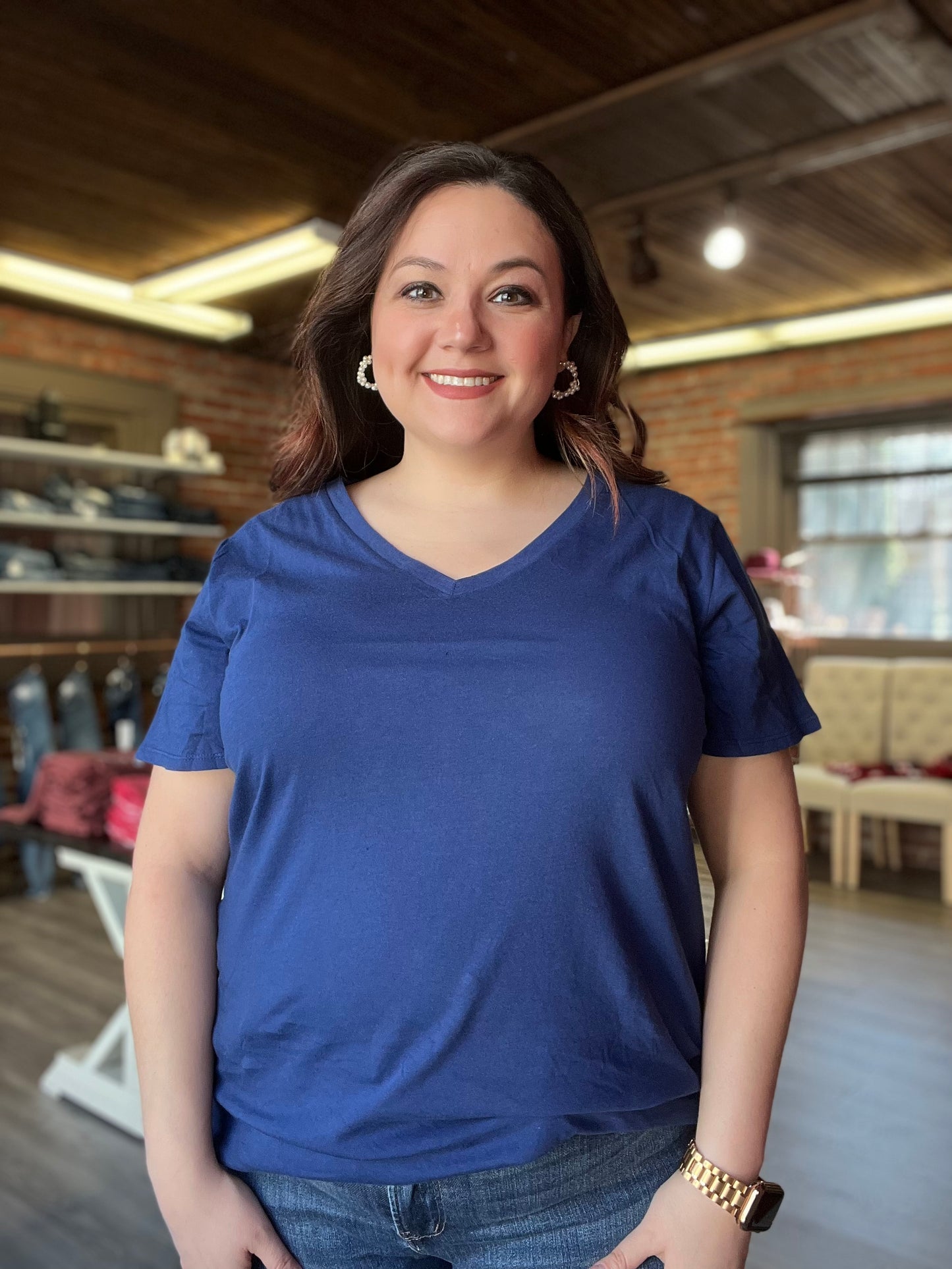 “Okay Karen!” Tee in Light Navy