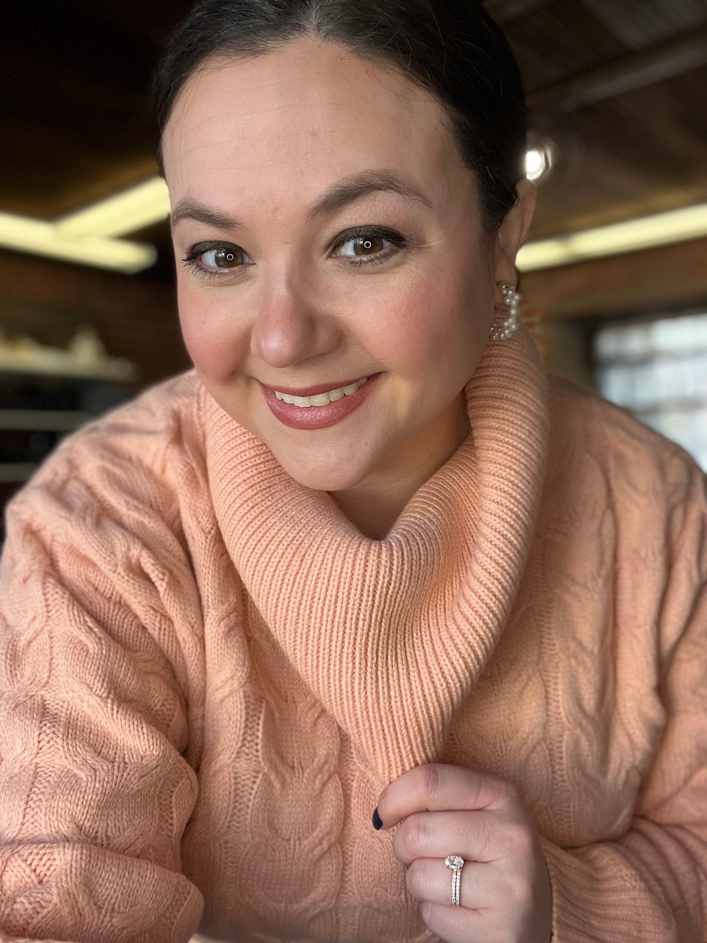 "Peachy, Keen" Turtleneck Sweater