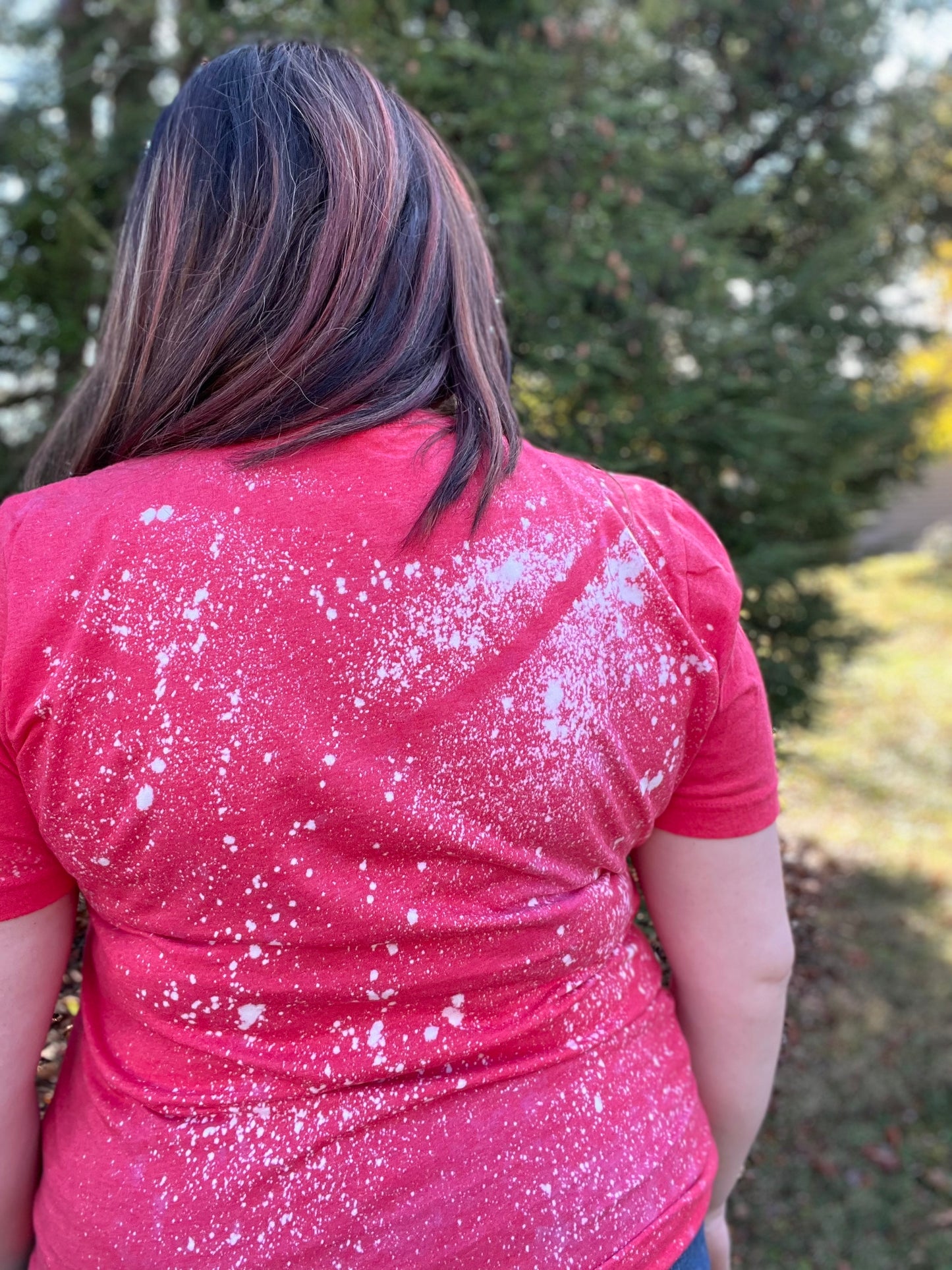 "Tis The Season" Bleached Red Tee