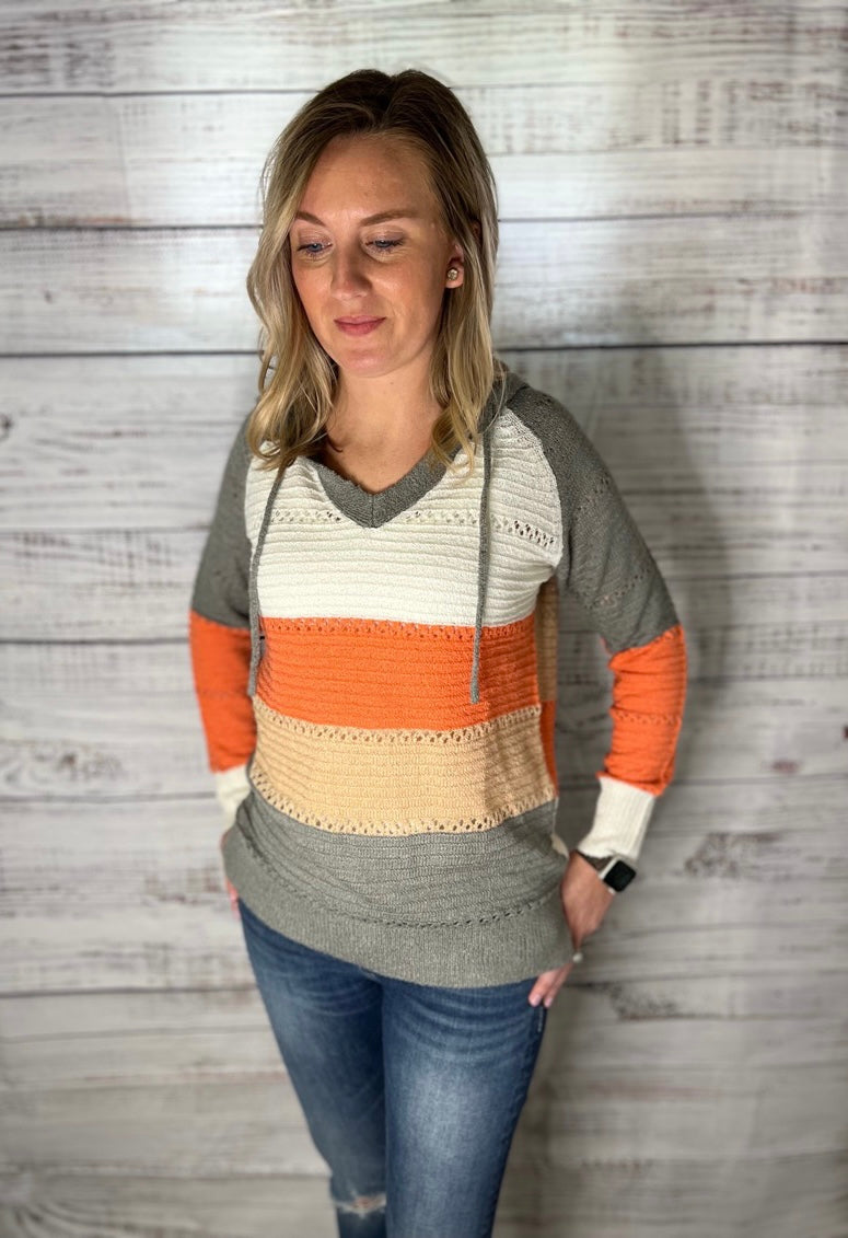 Beach Bonfire Knitted Hoodie