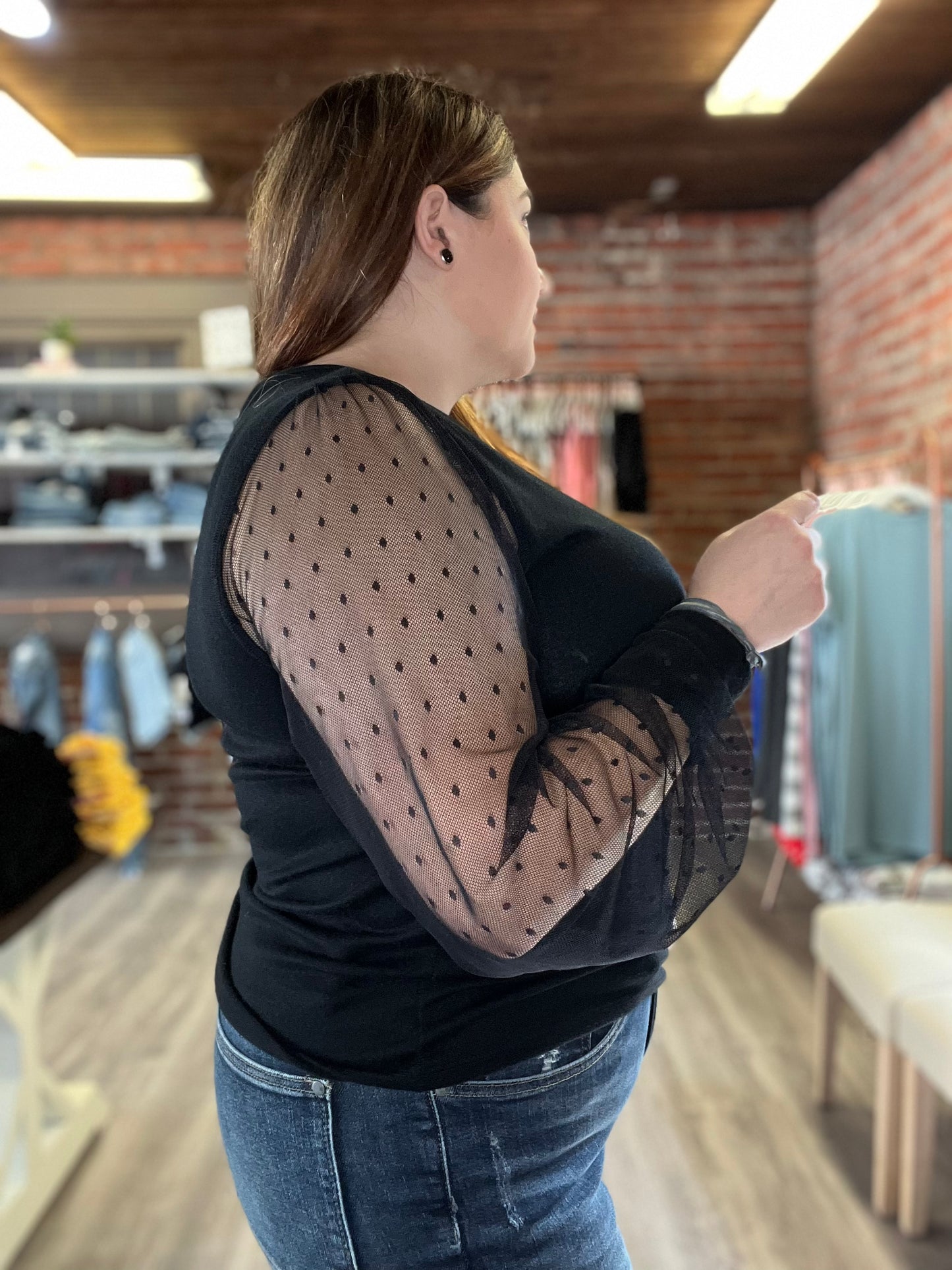 “Lady in Black” Blouse