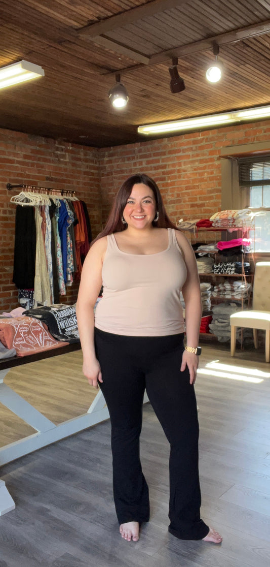 Black Fold Over Yoga Pants