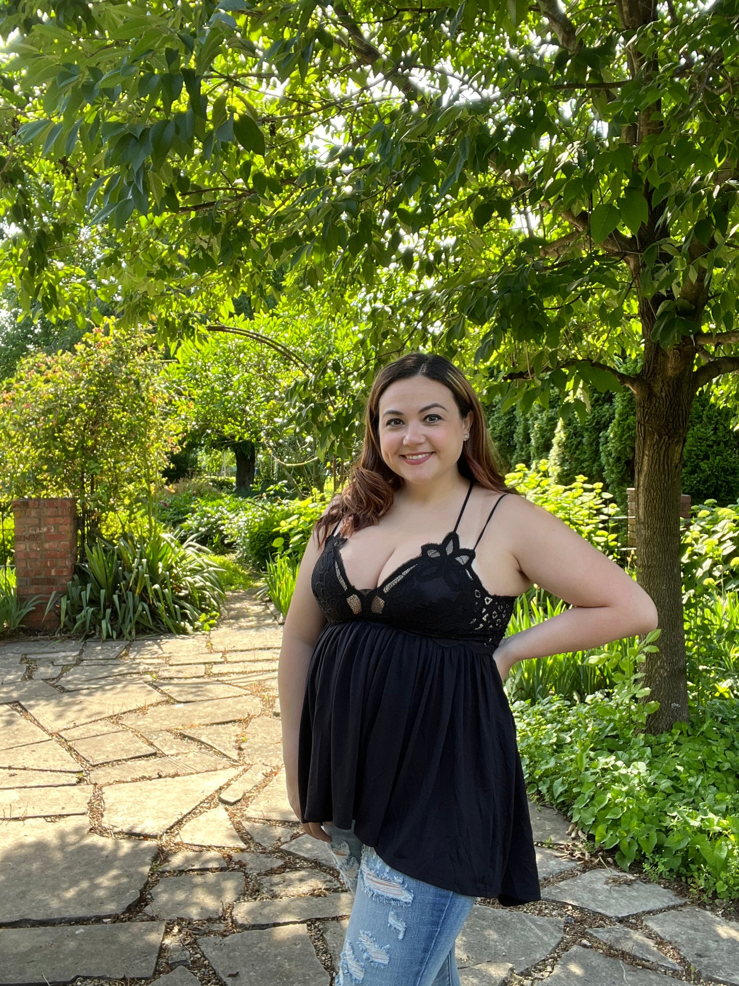 Black Crochet Lace Cami