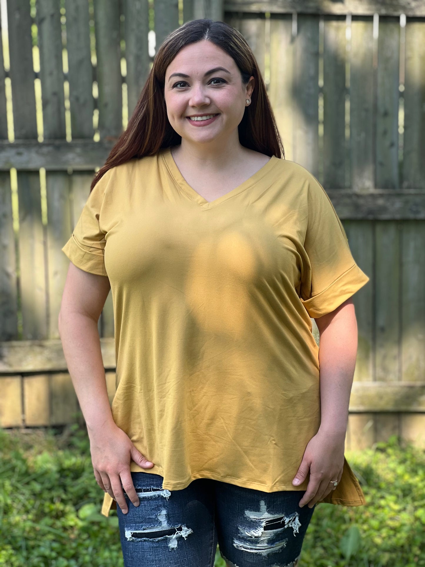 "The Basic Babe" V-Neck Tee