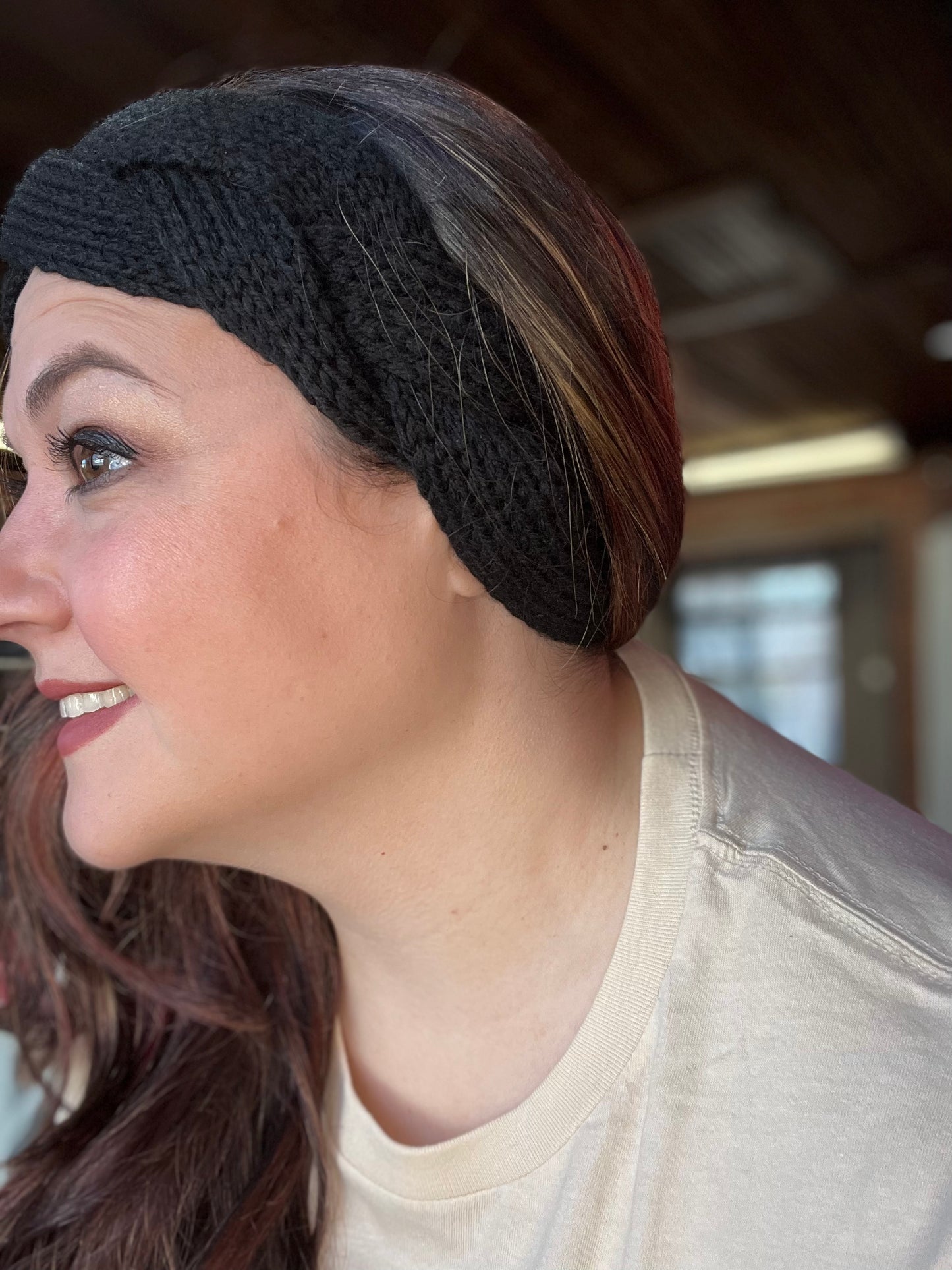 Black Braided Crochet Headband