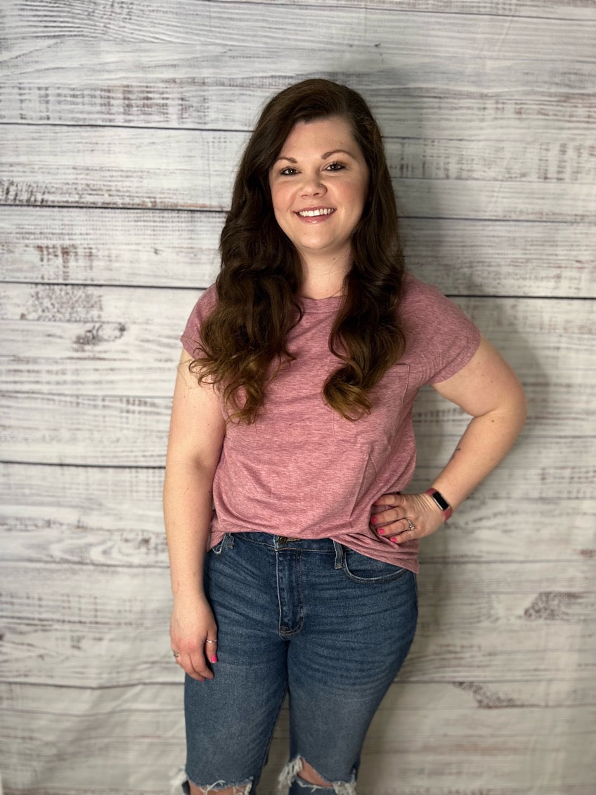 Pocketed Tee with Side Slits