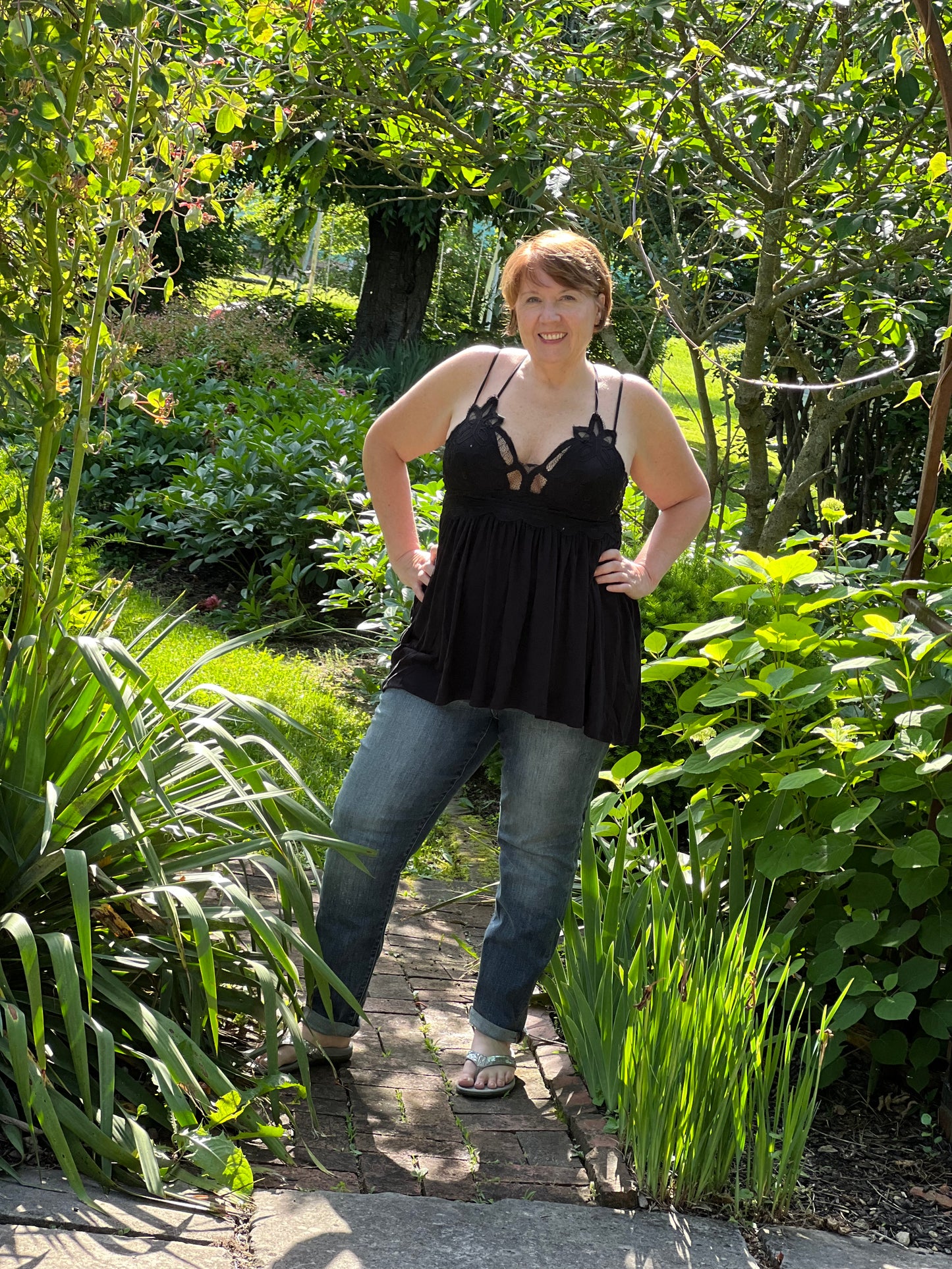 Black Crochet Lace Cami
