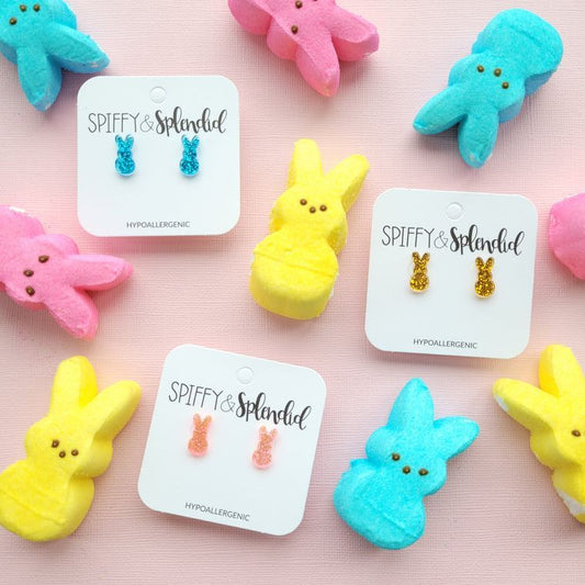Glitter Bunny Stud