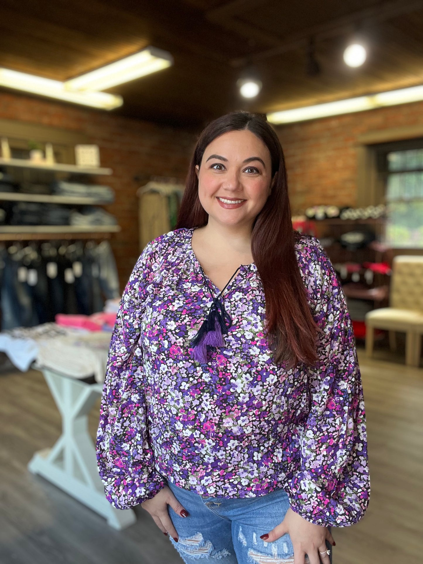 “Purple Haze” Boho Blouse