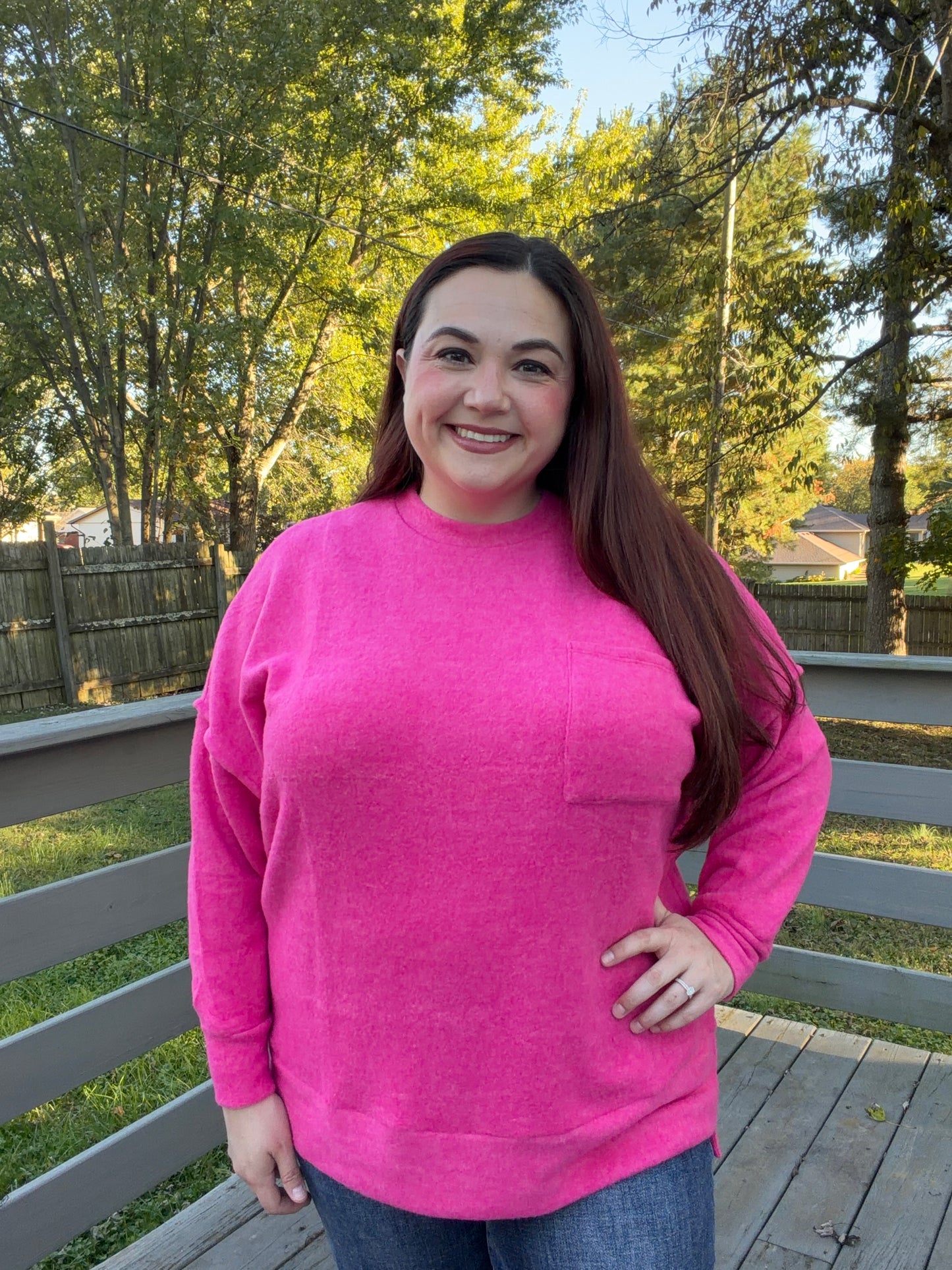 Fuchsia “Oh so soft” Oversized Sweater
