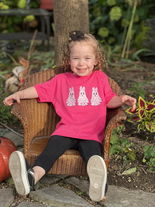 Floral Ghost Girly Child’s Tee (Pre-order)