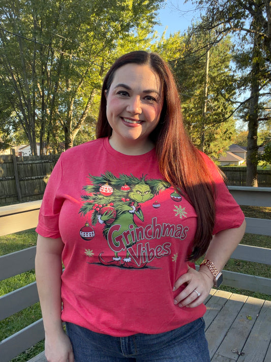 “Christmas Vibes” Grinch Tee