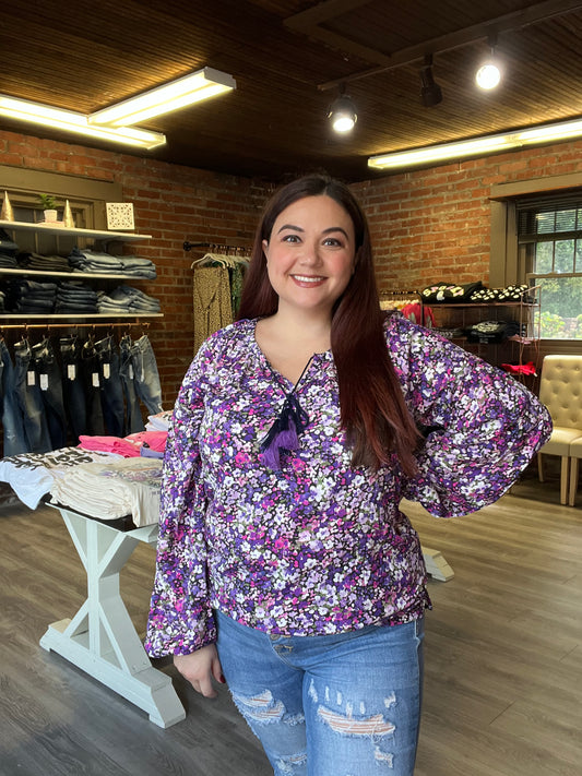 “Purple Haze” Boho Blouse