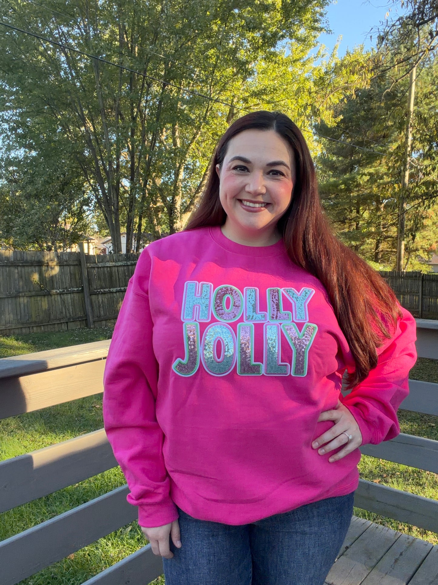 Sequins “Holly Jolly” Sweatshirt