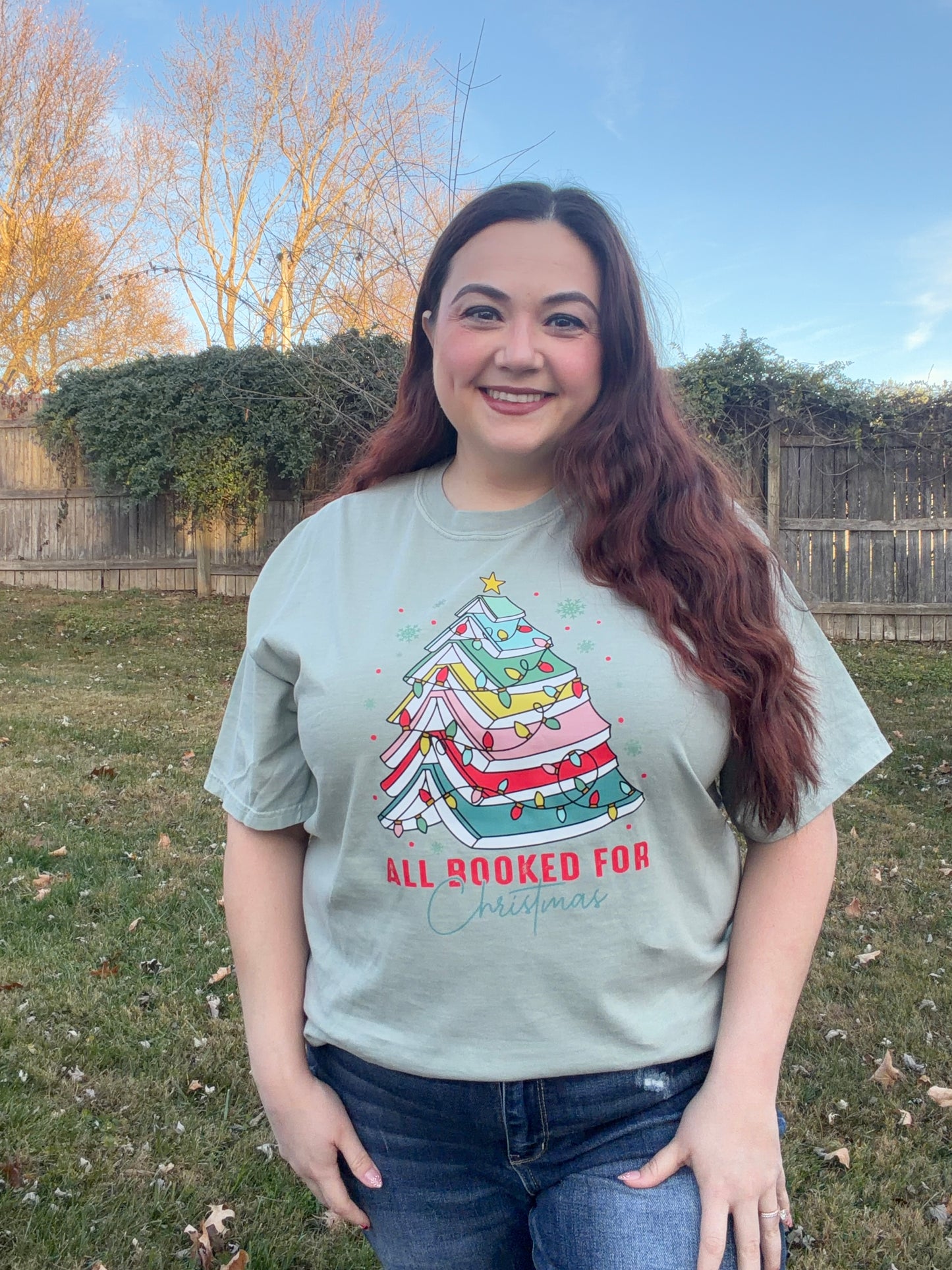 “All Booked for Christmas” Tee