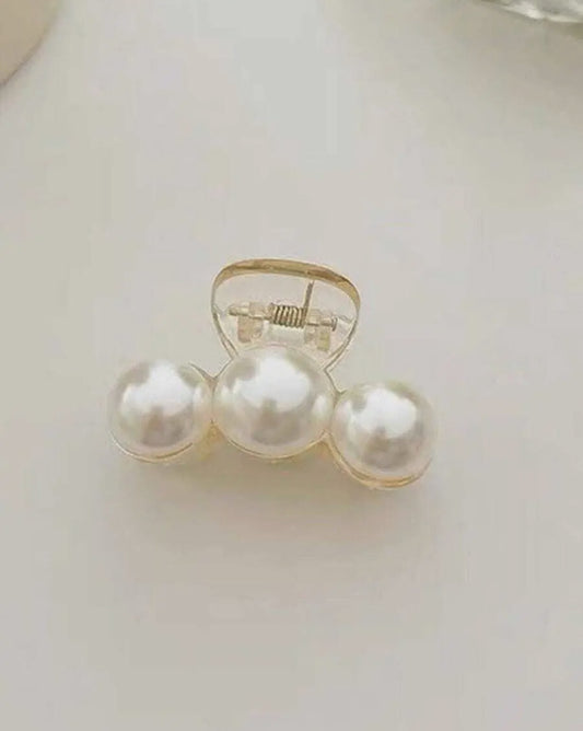 Pearl Accent Hair Claw Clip