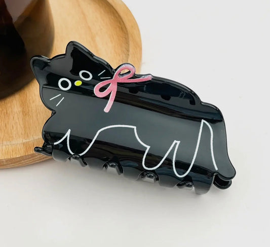 Black Cat Hair Clip