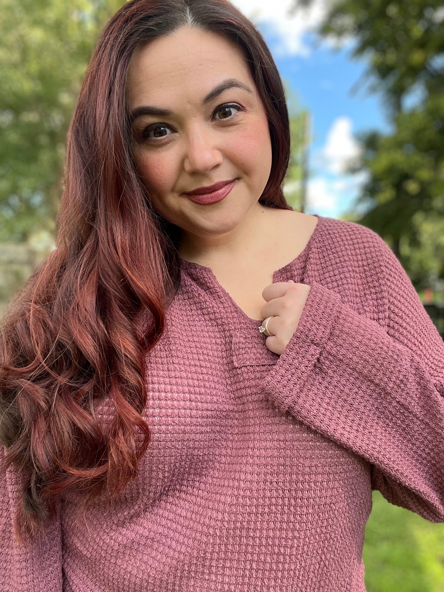 “Purple Fall Leaves” Top
