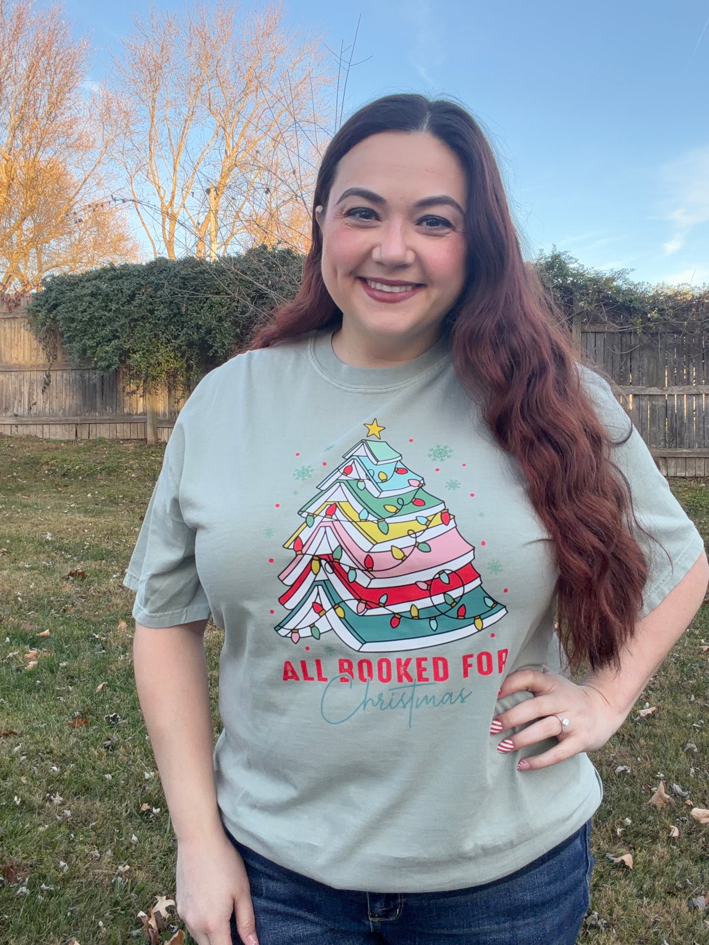 “All Booked for Christmas” Tee
