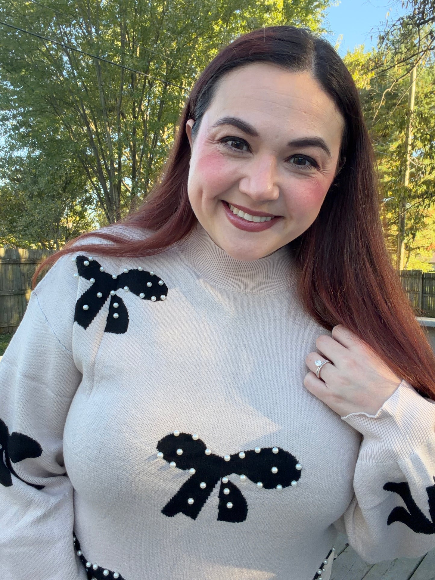 “Ribbons and Pearls” Sweater