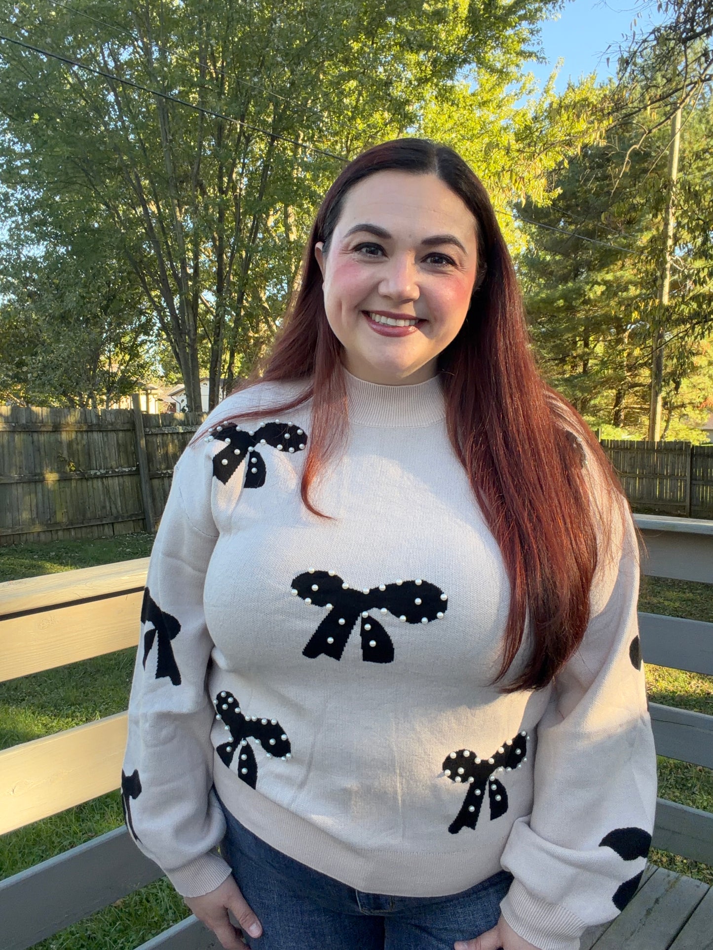 “Ribbons and Pearls” Sweater