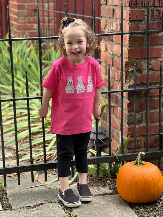 Floral Ghost Girly Child’s Tee (Pre-order)