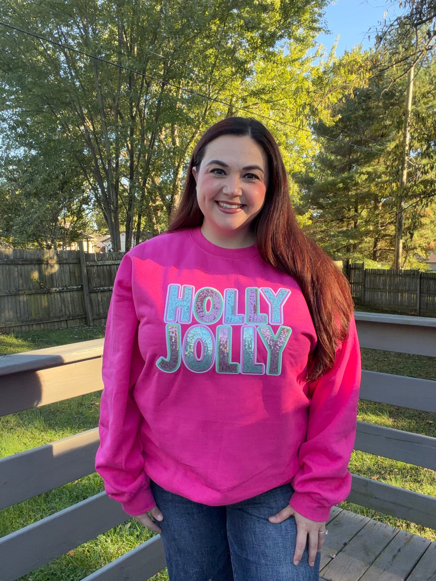 Sequins “Holly Jolly” Sweatshirt