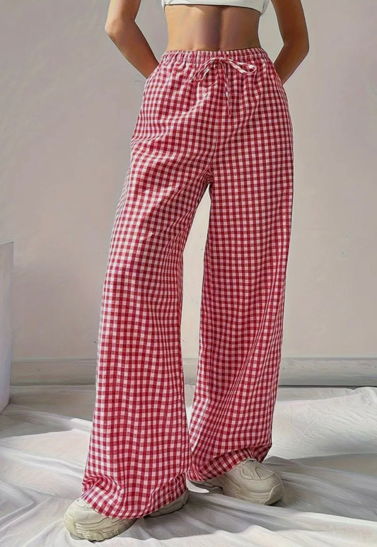 Red Plaid Pants