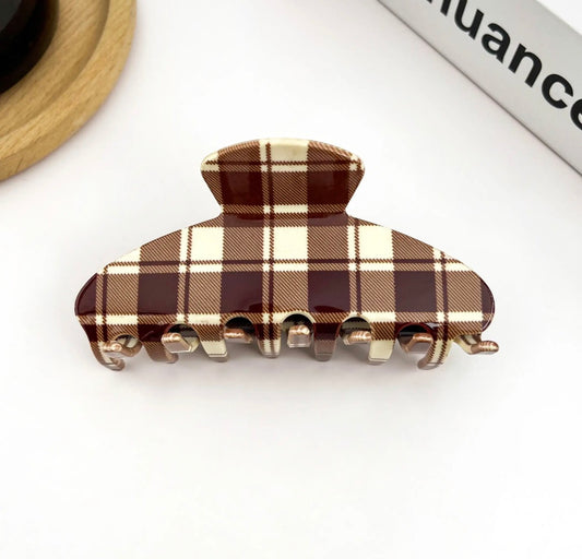 Vintage Plaid Hair Clip