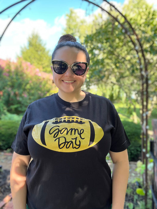 “Game Day” Black and Gold Tee