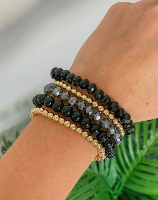 Black and Gold bracelet Set