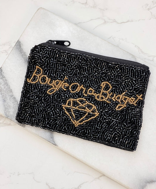 "Bougie on a Budget" Beaded Zipper Pouch