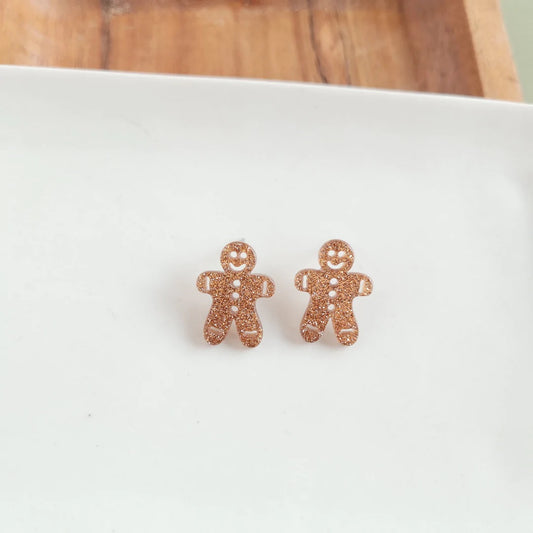 Gingerbread Man Studs