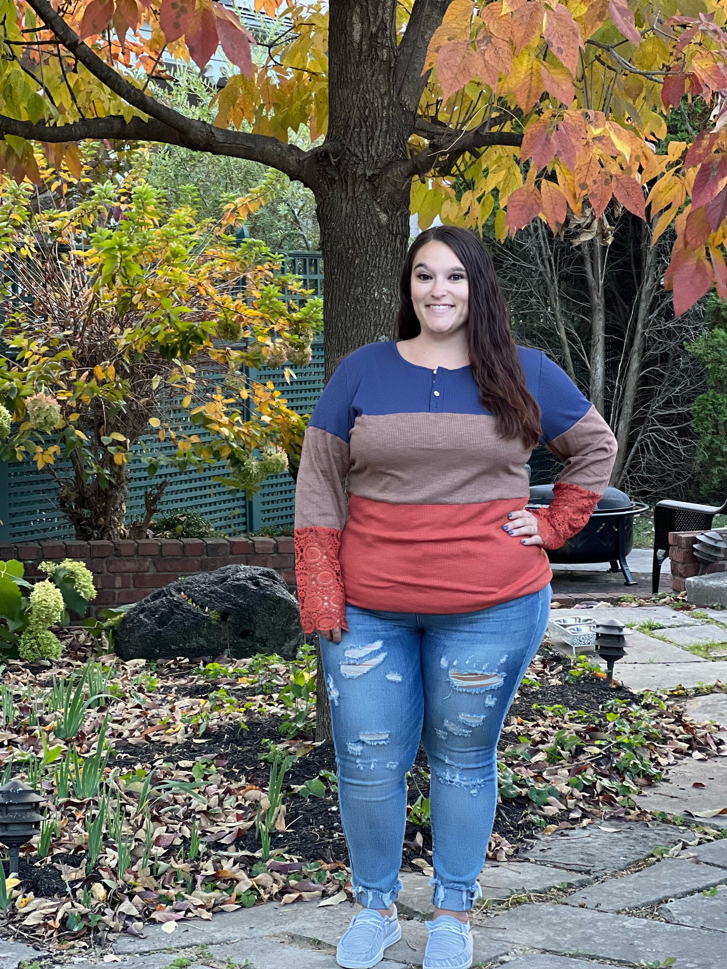 "Stacy" Color Block Top