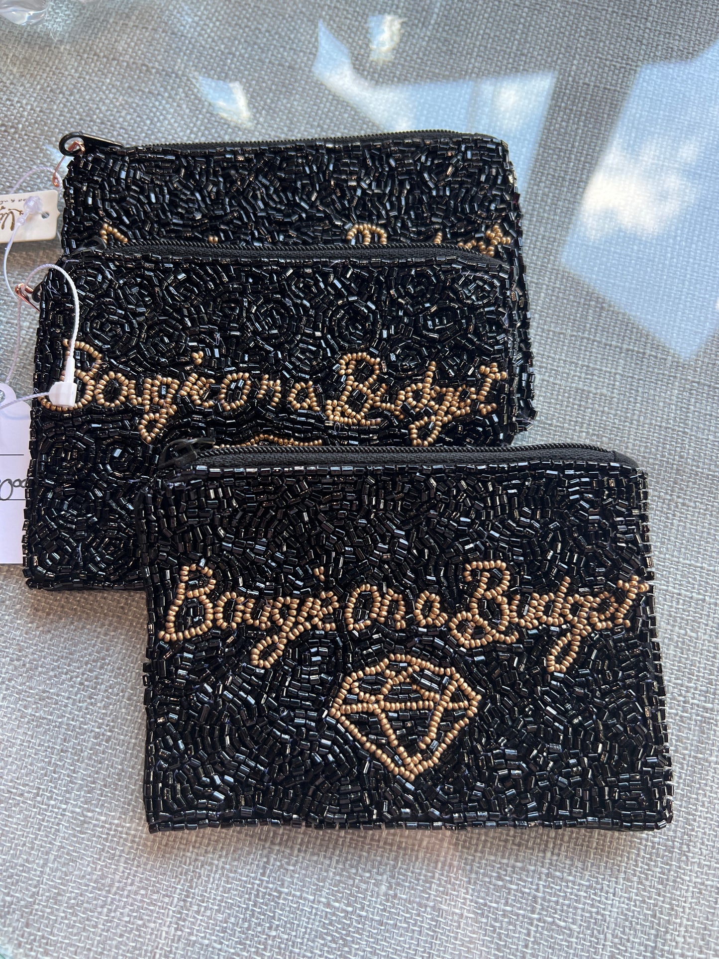 "Bougie on a Budget" Beaded Zipper Pouch